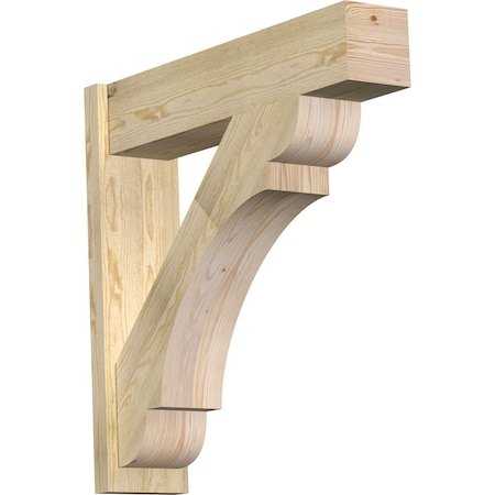 Ekena Millwork Olympic Block Rough Sawn Outlooker, Douglas Fir, 8"W x 34"D x 34"H OUT08X34X34OLY05RDF